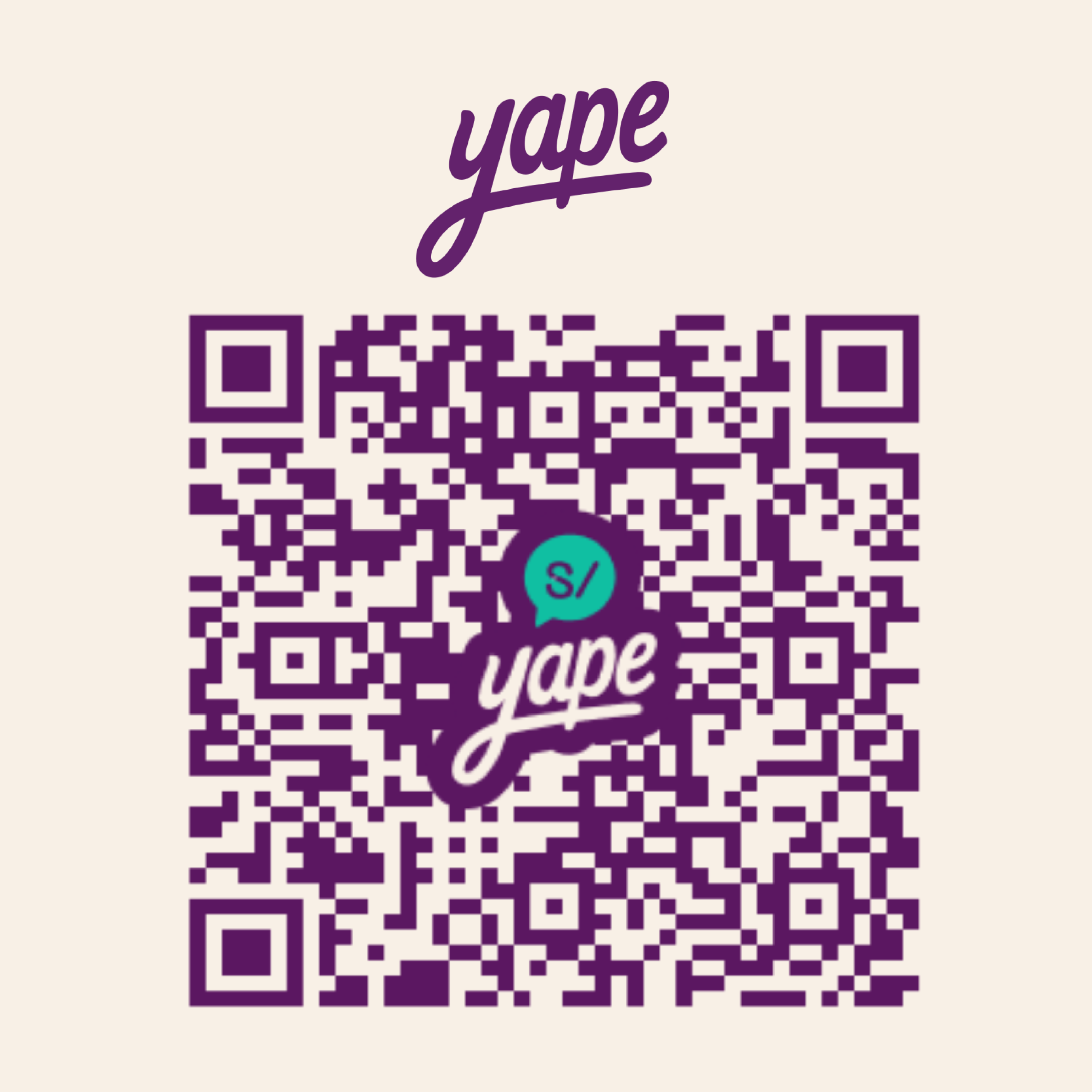 Código QR para apoyar voluntariamente por Yape